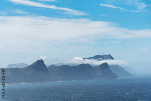 Cape Point, Western Cape, South Africa. Dec 2019, Mountains along the Cape Peninsula between Simon's Town and a look out point in the Table Mountain National Park, South Africa. © petert2