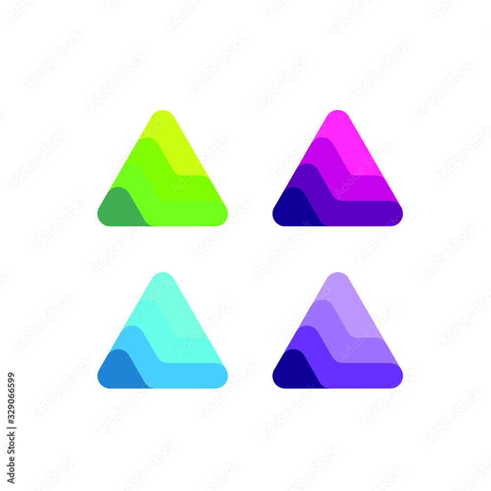 triangle overlap set logo
