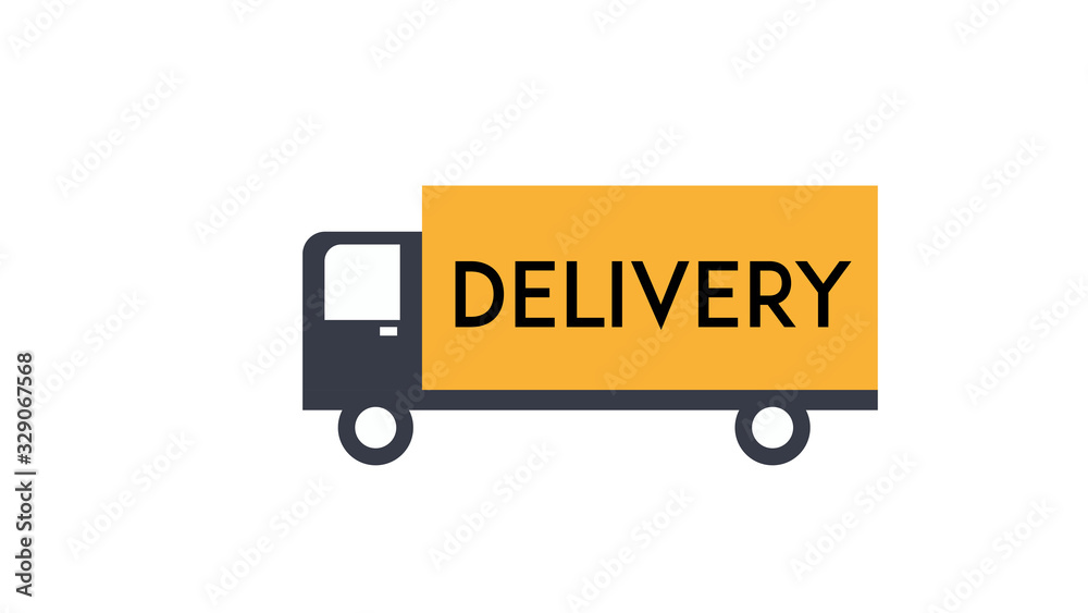 Delivery truck. Delivery service concept Delivery truck. Delivery service concept
