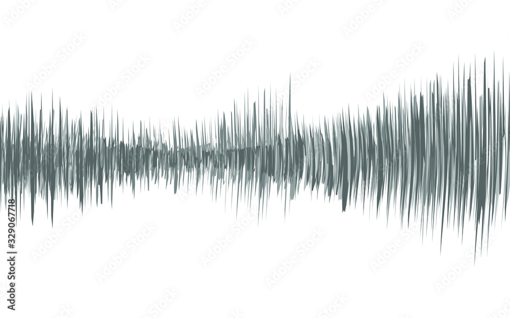 Gray sound waves on a white background Gray sound waves on a white background