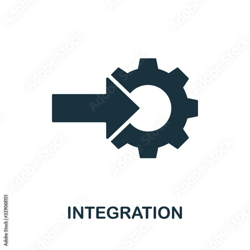 Integration icon. Simple element from digital disruption collection. Filled Integration icon for templates, infographics and more