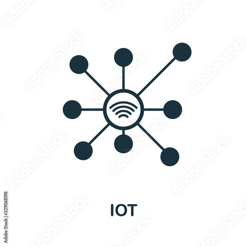 Iot icon. Simple element from digital disruption collection. Filled Iot icon for templates, infographics and more