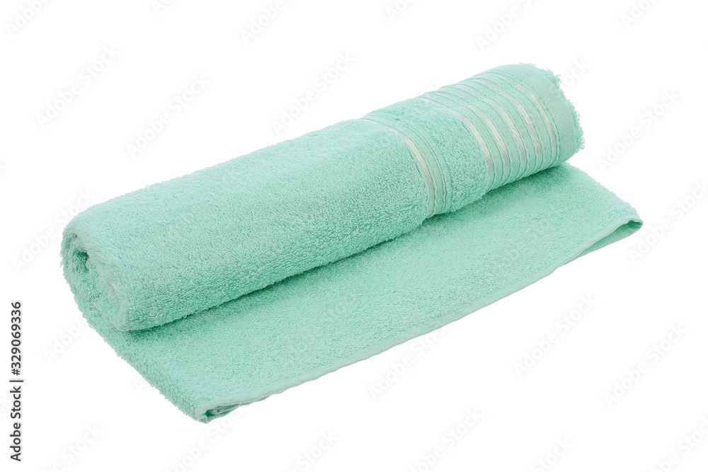 menthol twisted towel on a white background isolate menthol twisted towel on a white background isolate