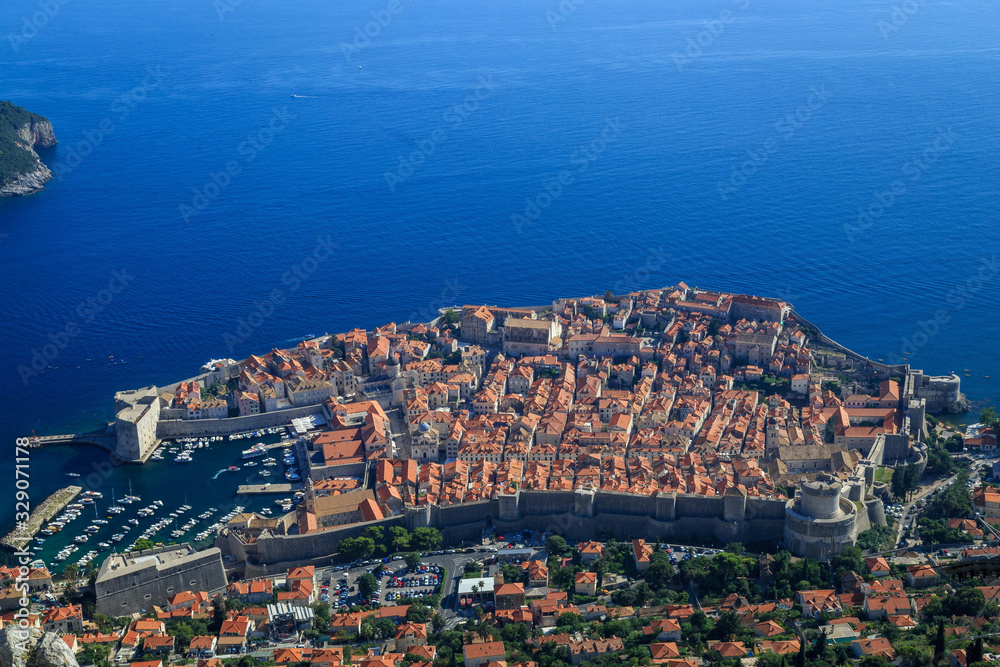 Aerial View of the Old City of Dubrovnik