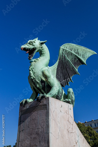 Dragon Statue on the Dragon Bridge (Zmajski most)