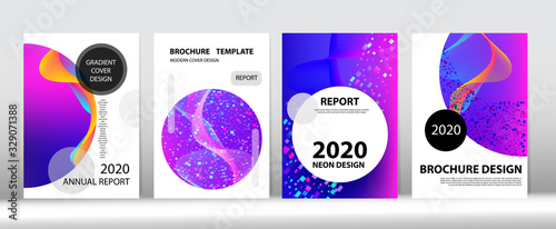Colorful Futuristic Music Background 3D Flow Shapes Modern Cover Layout. Equalizer 