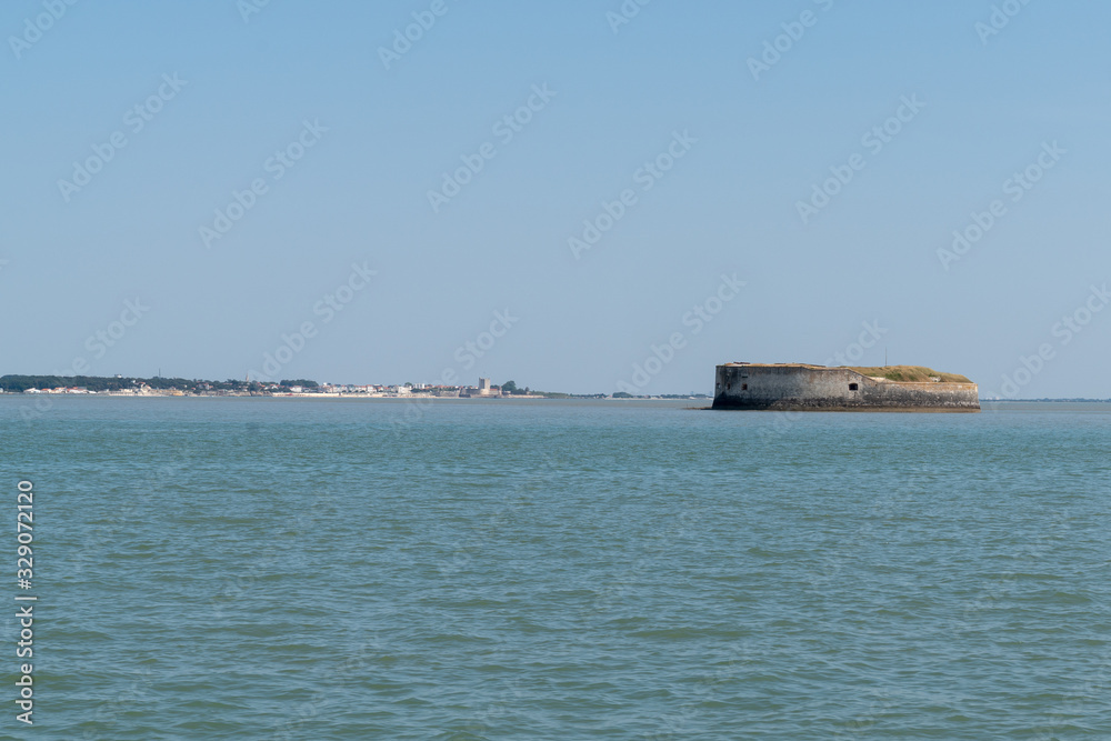 Fort Boyard stones fortification on the French atlantic west coast ocean