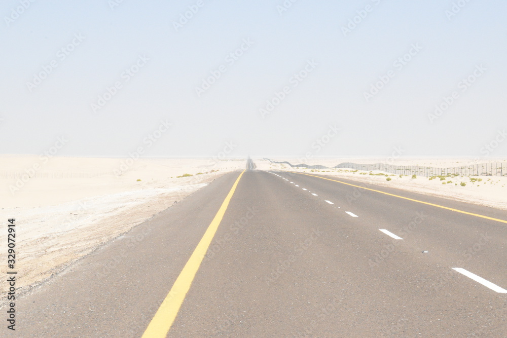 road in desert road in desert