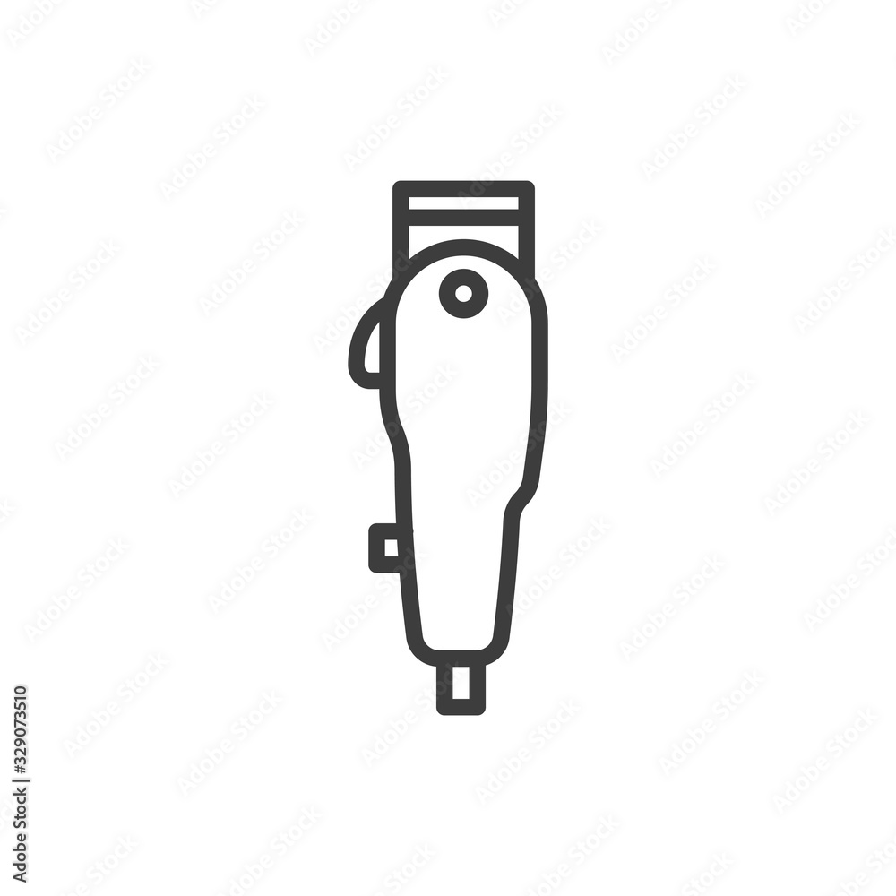 Hair Clipper Vector Line Icon style illustration. Hair Clipper Vector Line Icon style illustration.