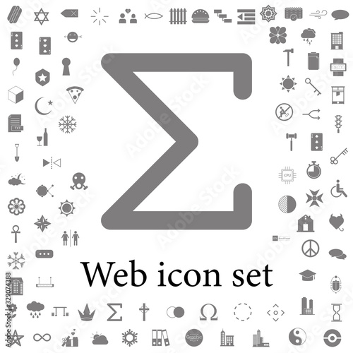 Sigma greek letter icon. web icons universal set for web and mobile