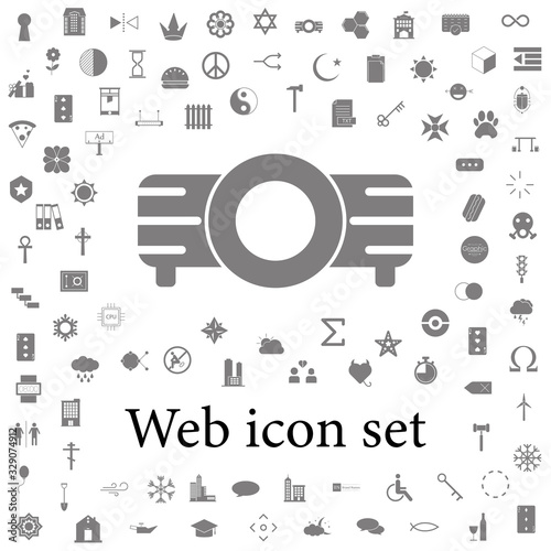 Projector Icon. Simple web black icon, can be used as web element icon on white backgroundicon. web icons universal set for web and mobile