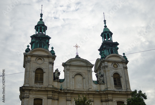Catholic church and monastery of St. Mary Magdalene. Gothic medieval Europe. Lviv, Ukraine, July 18, 2017 © Artem