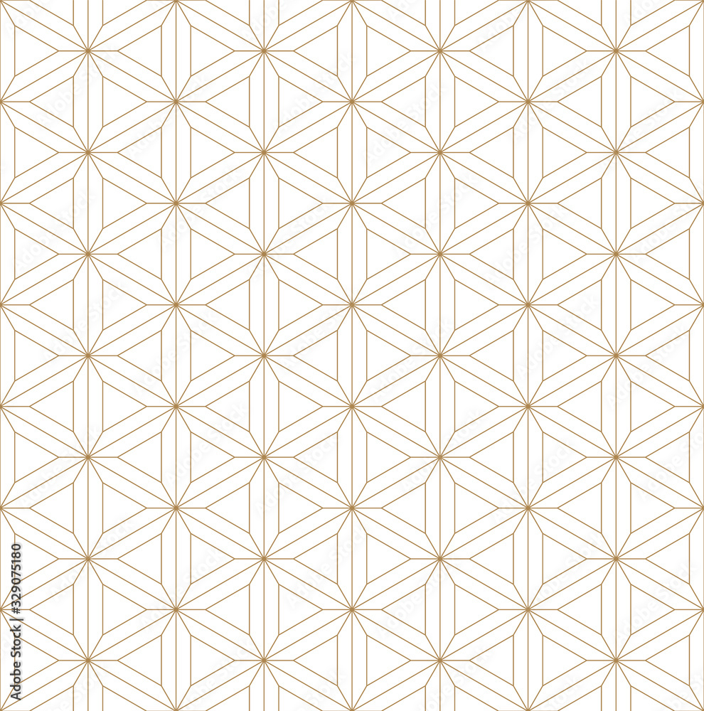 Seamless japanese pattern shoji kumiko in golden. Seamless japanese pattern shoji kumiko in golden.