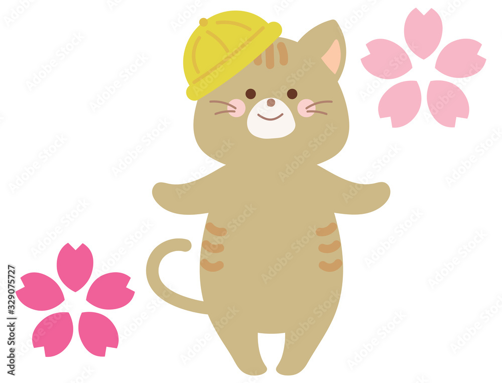 新学期 入学式のネコのイラスト 新学期 入学式のネコのイラスト