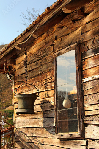 Bild auf Leinwand window of an old watermill