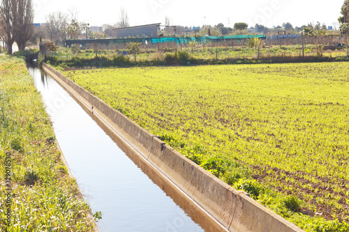 Irrigation canal in the Baix Llobregat, Barcelona