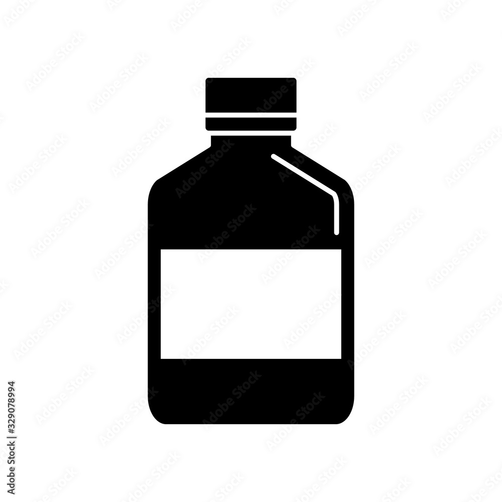 Bottle drug icon. Simple vector liquid container icons for ui and ux, website or mobile application