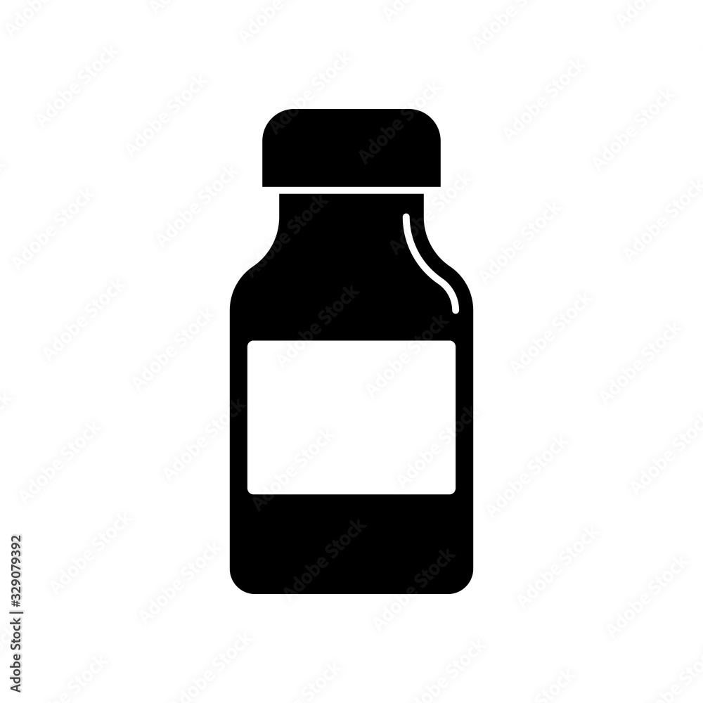 Bottle drug icon. Simple vector liquid container icons for ui and ux, website or mobile application Bottle drug icon. Simple vector liquid container icons for ui and ux, website or mobile application