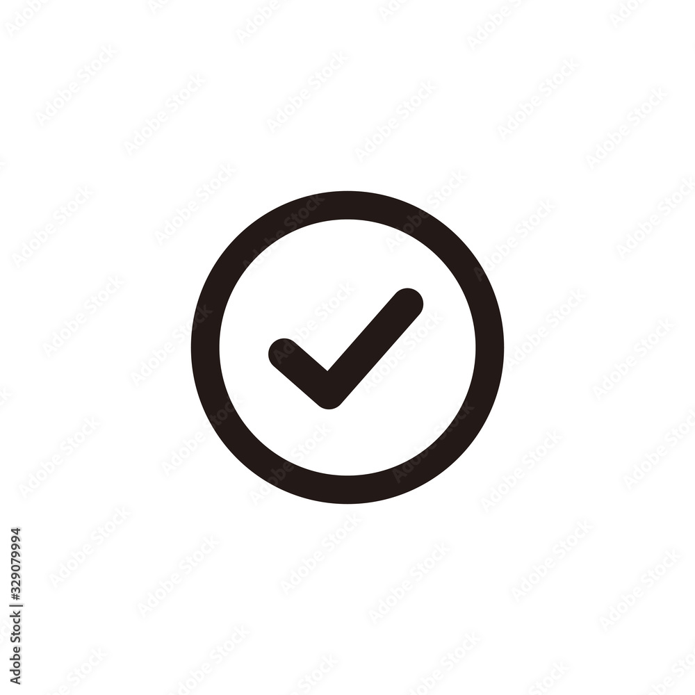 Simple check mark flat icon design vector Simple check mark flat icon design vector