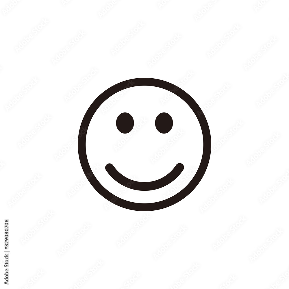 Simple smile flat icon design vector Simple smile flat icon design vector