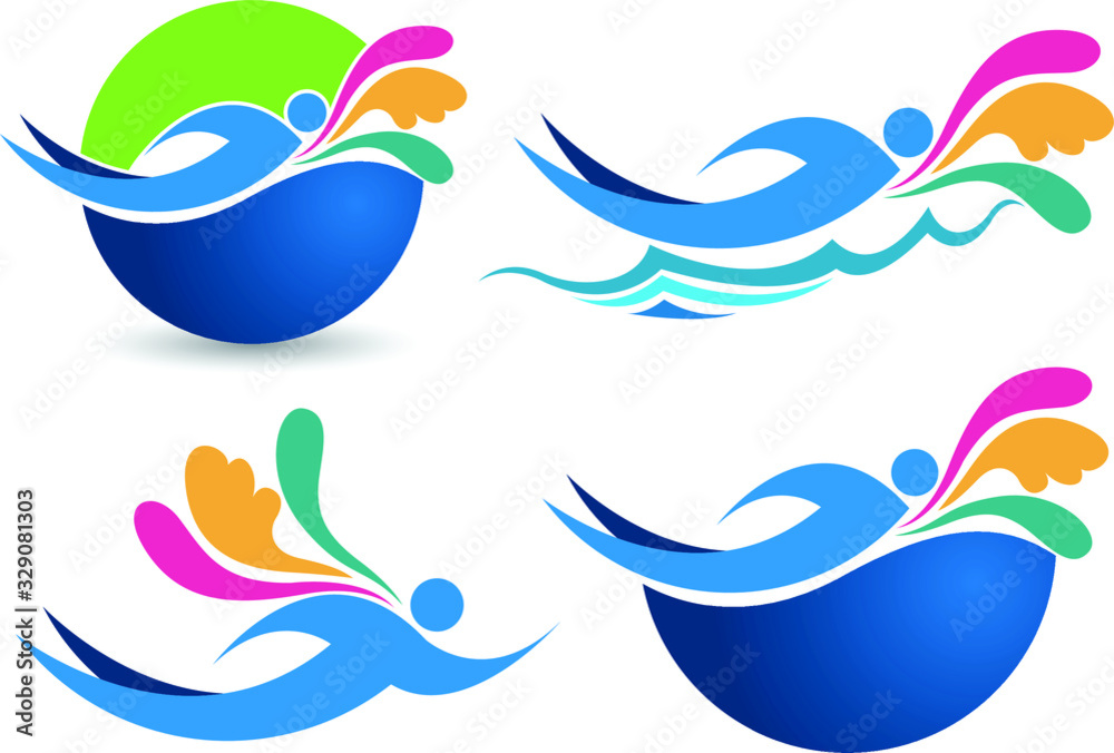 Fototapeta premium Swimming logo