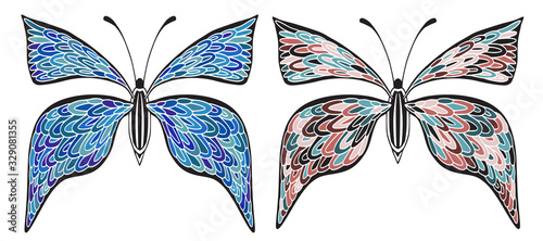 Butterfly vector clipart. Poster printable design.