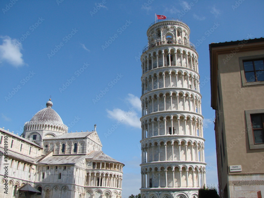 It is difficult to explain the amazing stability of the falling tower in Pisa.