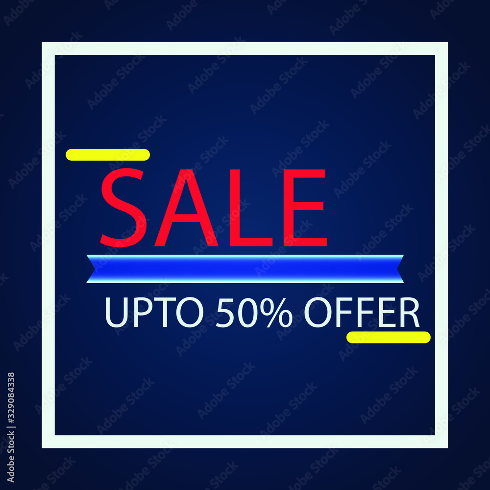 Obraz premium Sale banner template design, Big sale special offer. Sale up to 50% offer. vector illustration.