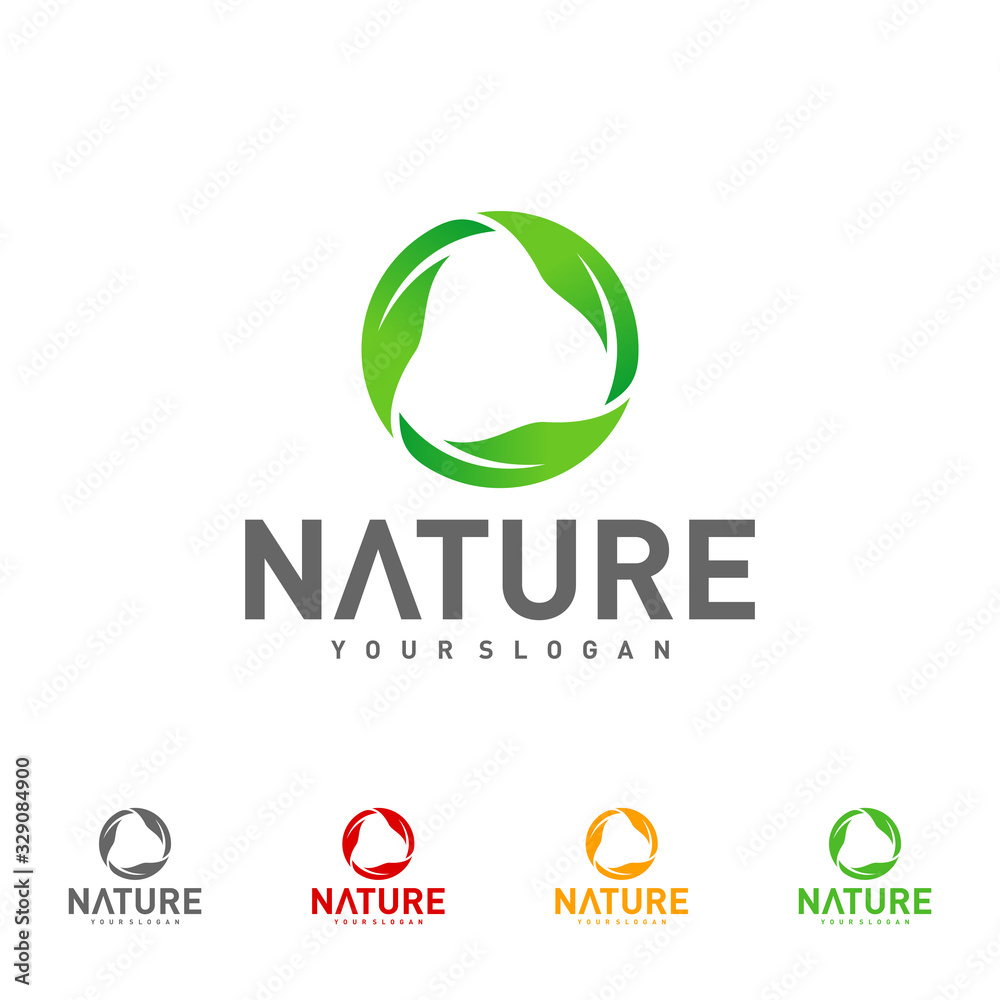 Leaf logo design vector template, Nature logo design concept, illustration, Icon symbol Leaf logo design vector template, Nature logo design concept, illustration, Icon symbol