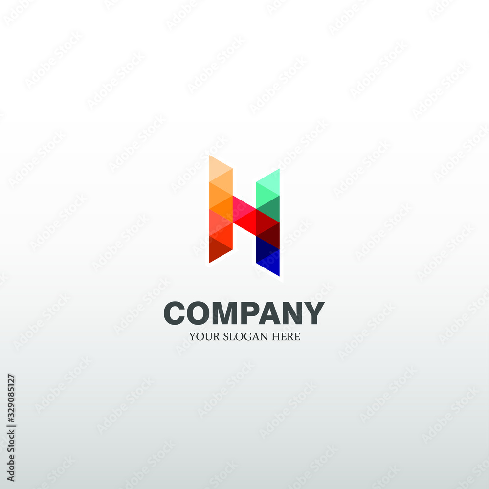 letter logo H. with triangular art. modern template. colorful texture. isolated white. business logos for companies, digital ,technology and graphic design. letter logo H. with triangular art. modern template. colorful texture. isolated white. business logos for companies, digital ,technology and graphic design.