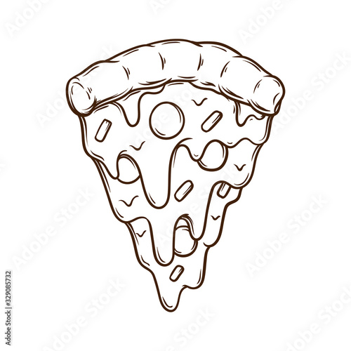 pizza fast food vector illustration