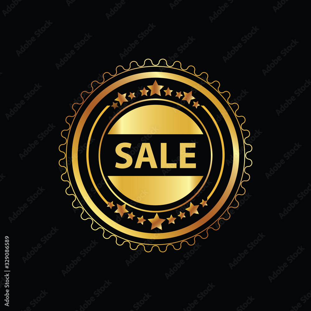Fototapeta premium Sale gold stamp