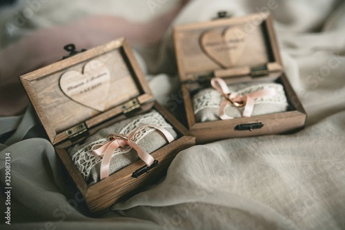 Canvas-taulu wedding ring bearer box