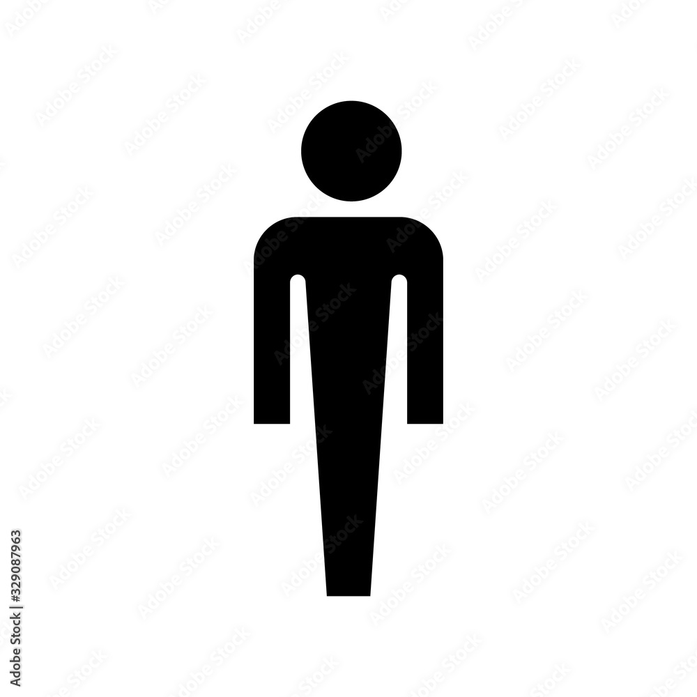 Person silhouette icon in solid line style. Human avatar sign for perfect web and mobile concept. Person silhouette icon in solid line style. Human avatar sign for perfect web and mobile concept.