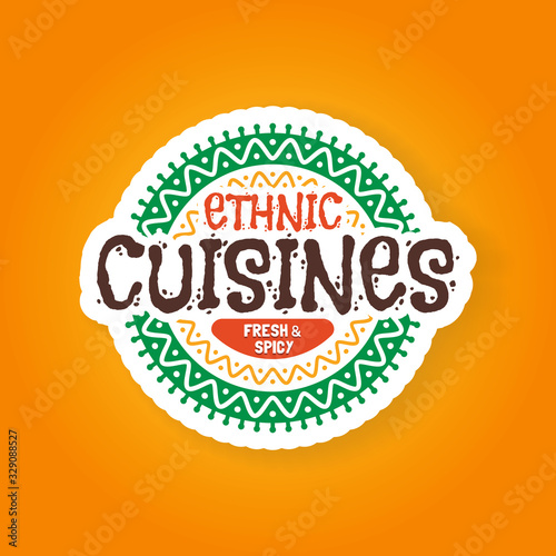 Ethnic cuisines restaurant badge