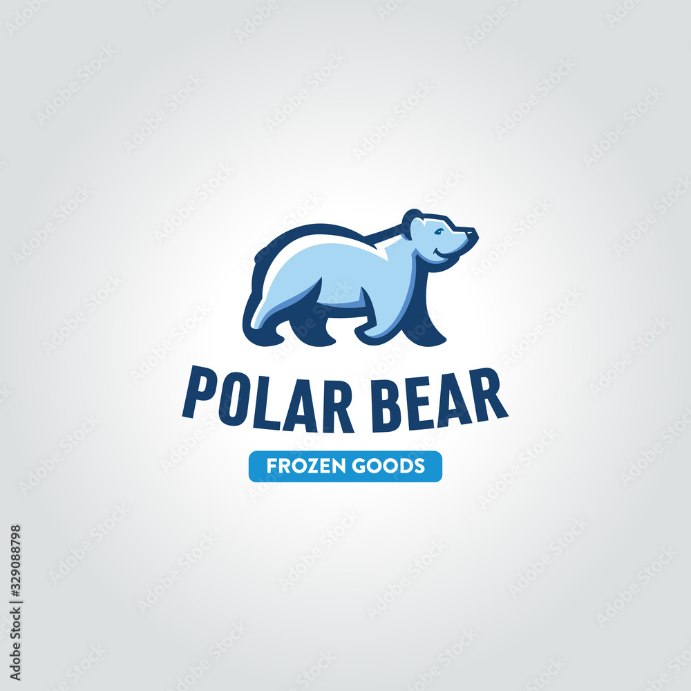 Walking polar bear cartoon character Walking polar bear cartoon character
