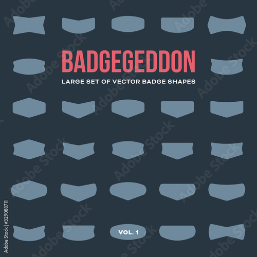 Mega set of vintage badge shapes and logo elements