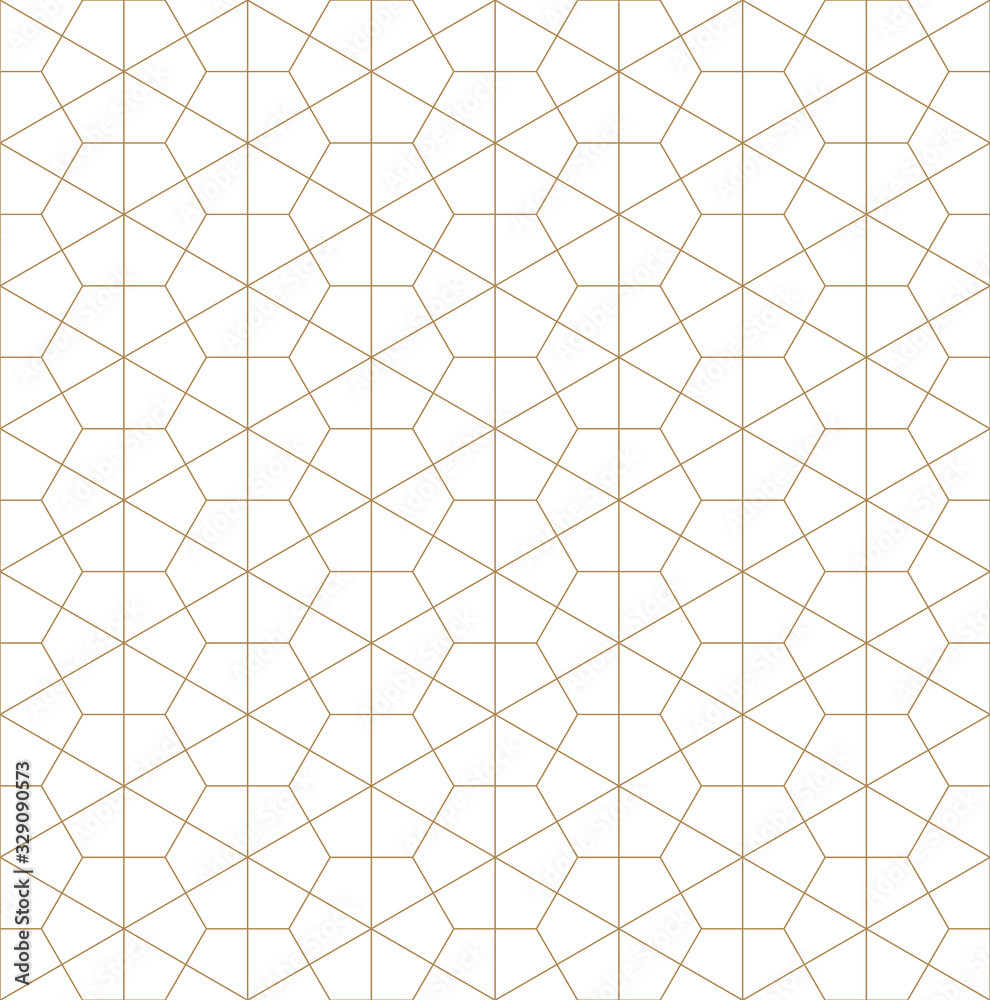 Seamless japanese pattern shoji kumiko in golden. Seamless japanese pattern shoji kumiko in golden.