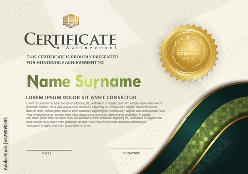 Modern certificate template