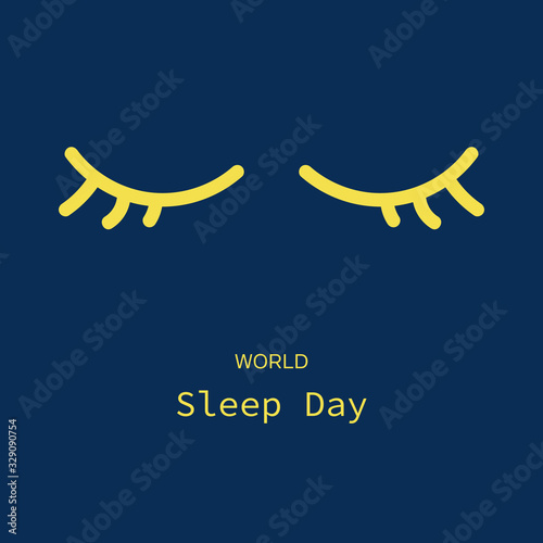 Plakat Postcard, banner or poster for the world day of sleep