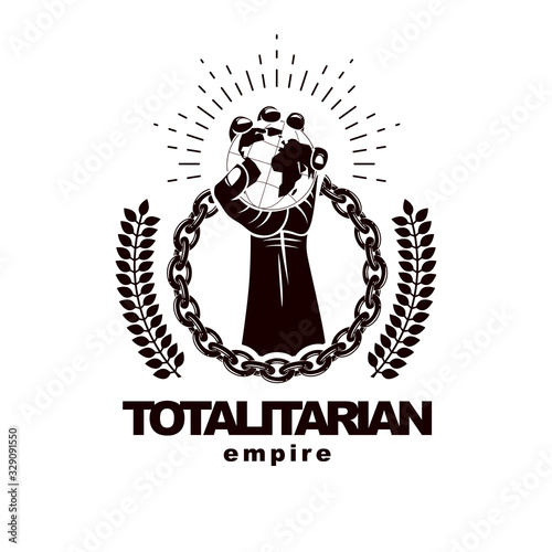 Vector emblem composed usin...
