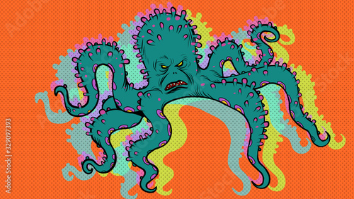 scary octopus character