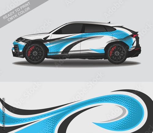 Car wrap decal design vector  custom livery race rally car vehicle sticker and tinting.