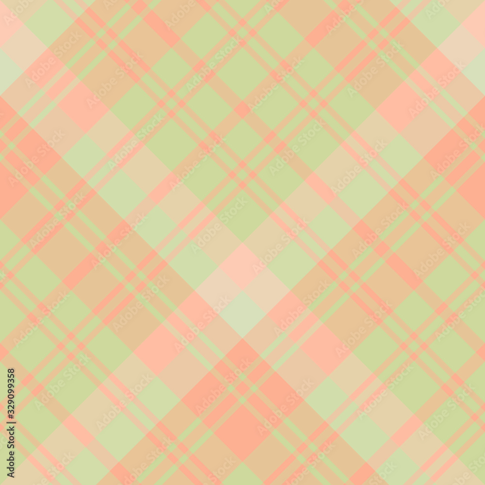 Seamless pattern in awesome pastel green and orange colors for plaid, fabric, textile, clothes, tablecloth and other things. Vector image. 2 Seamless pattern in awesome pastel green and orange colors for plaid, fabric, textile, clothes, tablecloth and other things. Vector image. 2