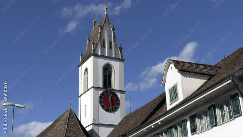 the top of the church in Meilen near Lake Zurich