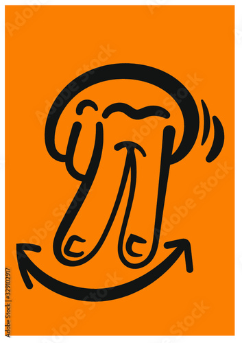 Dibujo de mano haciendo abecedario en lengua de señas chilena