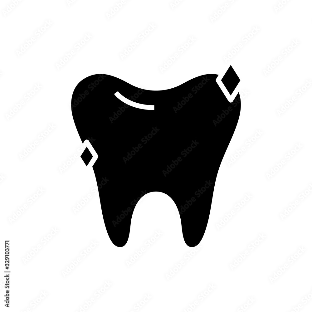 Teeth health black icon, concept illustration, vector flat symbol, glyph sign. Teeth health black icon, concept illustration, vector flat symbol, glyph sign.