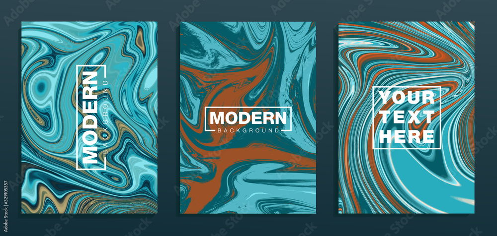 Sets of vector modern backgrounds.Texture with mixed of acrylic