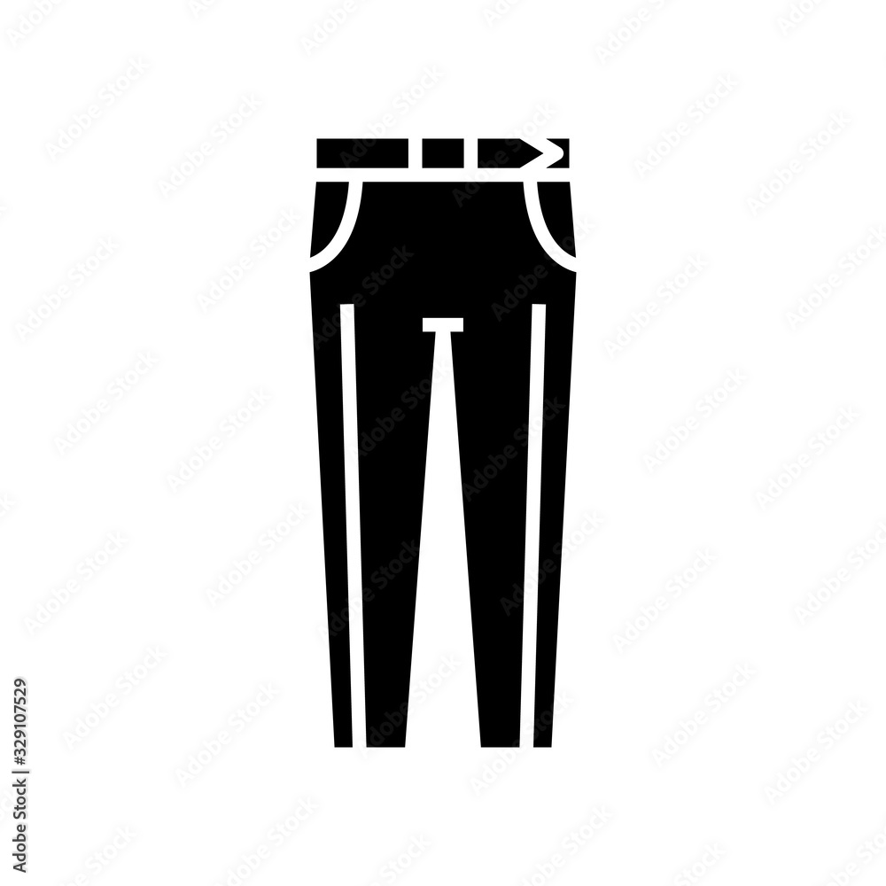 Trousers black icon, concept illustration, vector flat symbol, glyph sign. Trousers black icon, concept illustration, vector flat symbol, glyph sign.