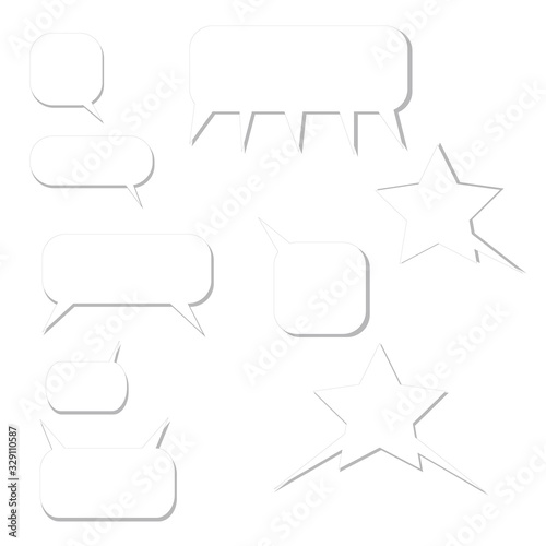 White chat boxes for messages
